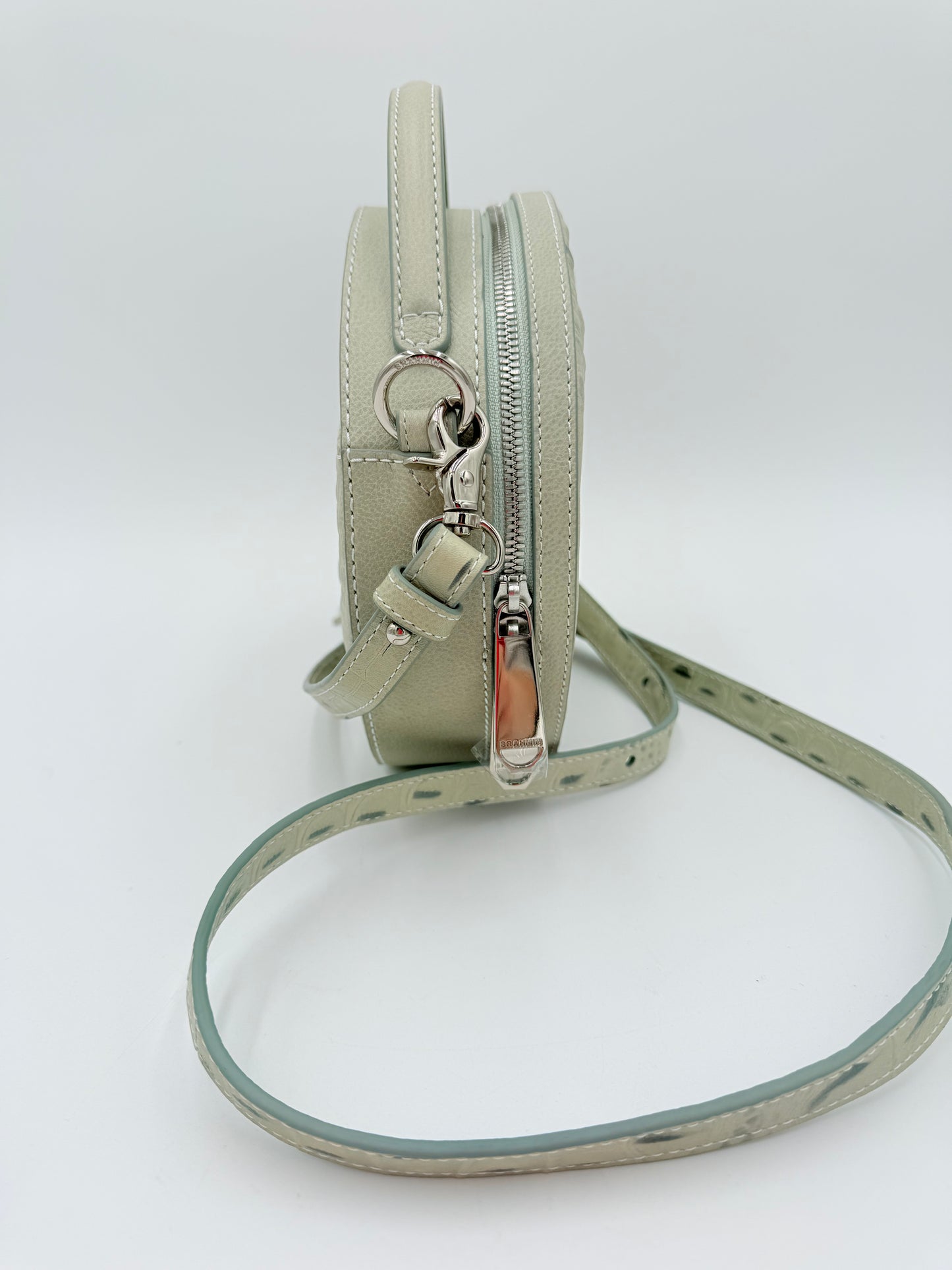 Crossbody Designer By Brahmin In Green, Size:Medium