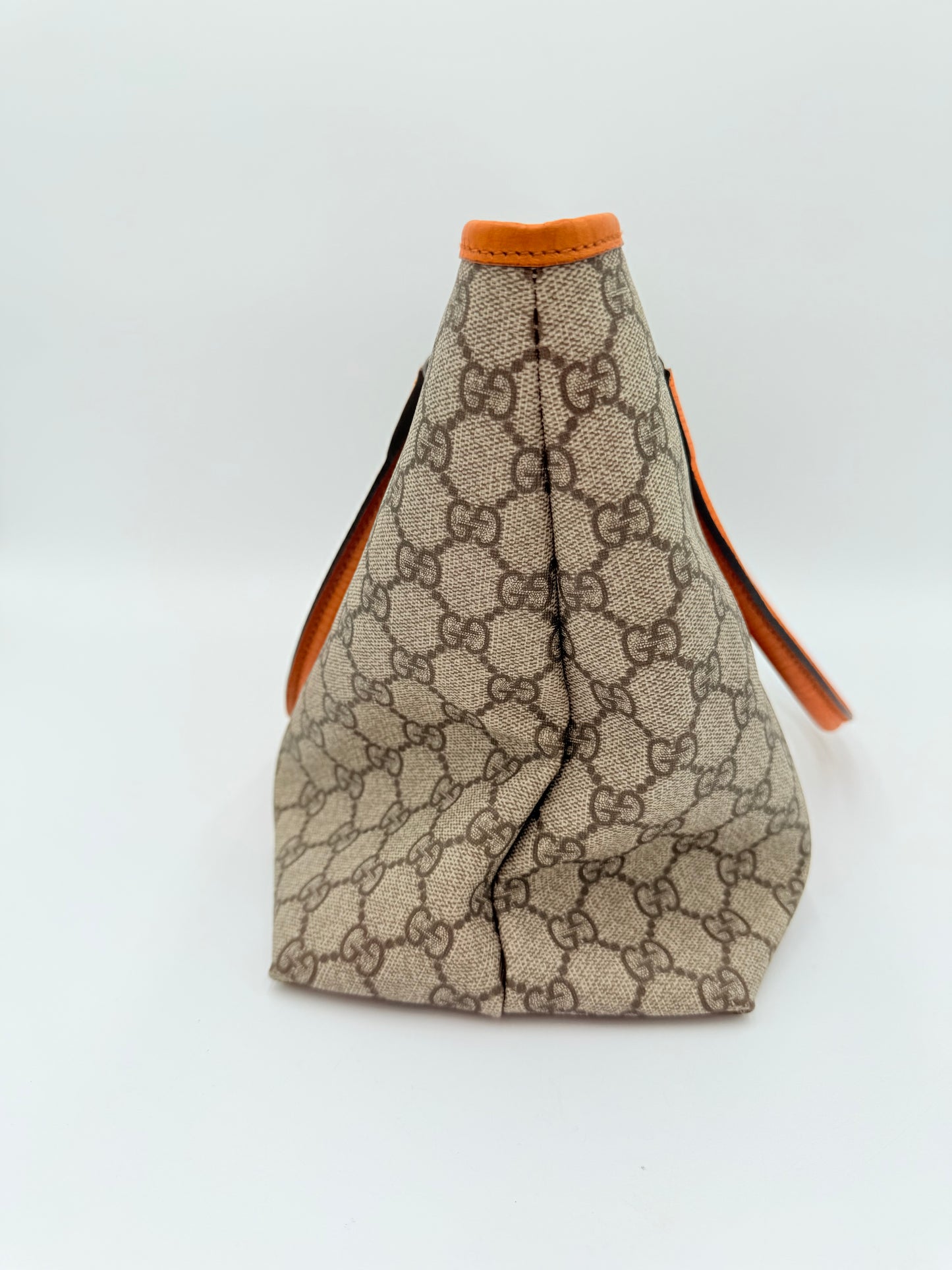 Handbag Luxury Designer By Gucci In Brown & Orange, Size:Medium