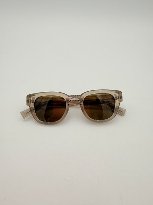 Sunglasses Luxury Designer By Yves Saint Laurent In Beige