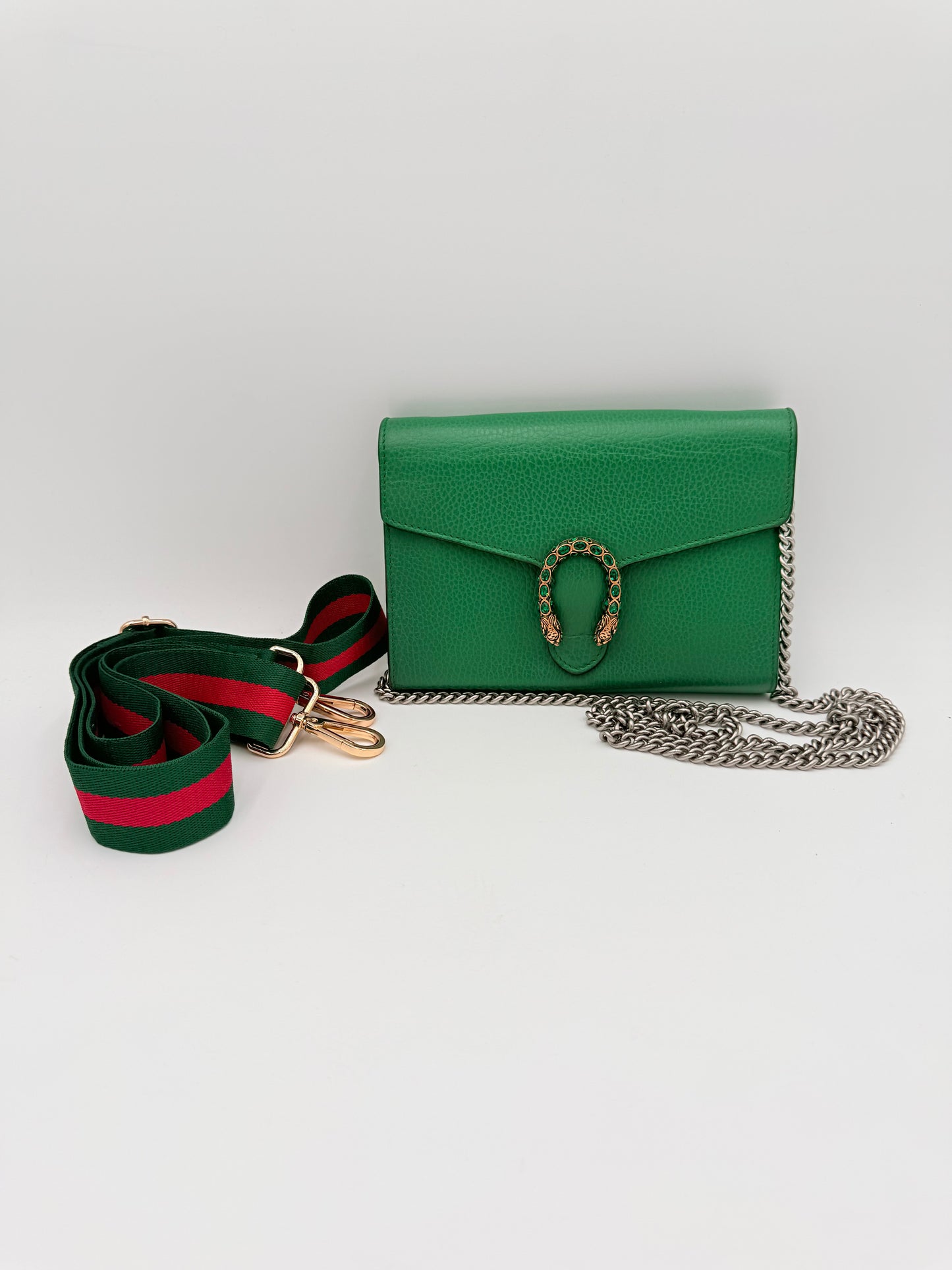 Crossbody Luxury Designer By Gucci In Green, Size:Medium