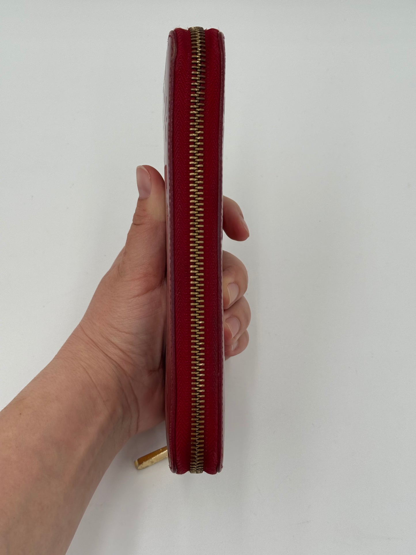 Wallet Luxury Designer By Louis Vuitton In Red, Size:Large