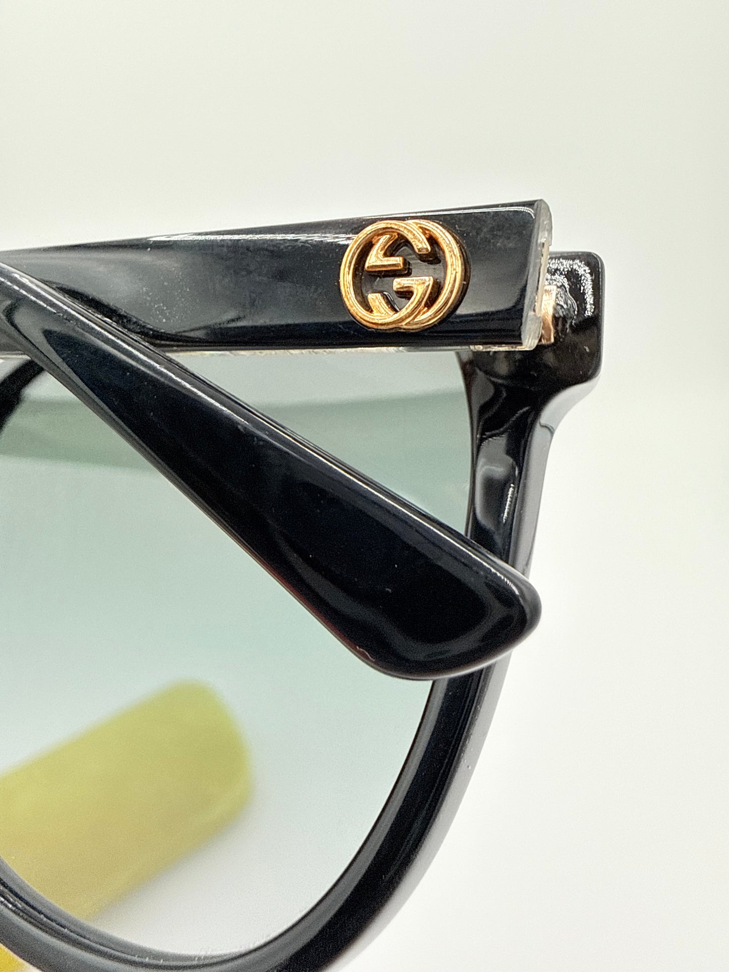 Sunglasses Luxury Designer By Gucci In Black, Size: