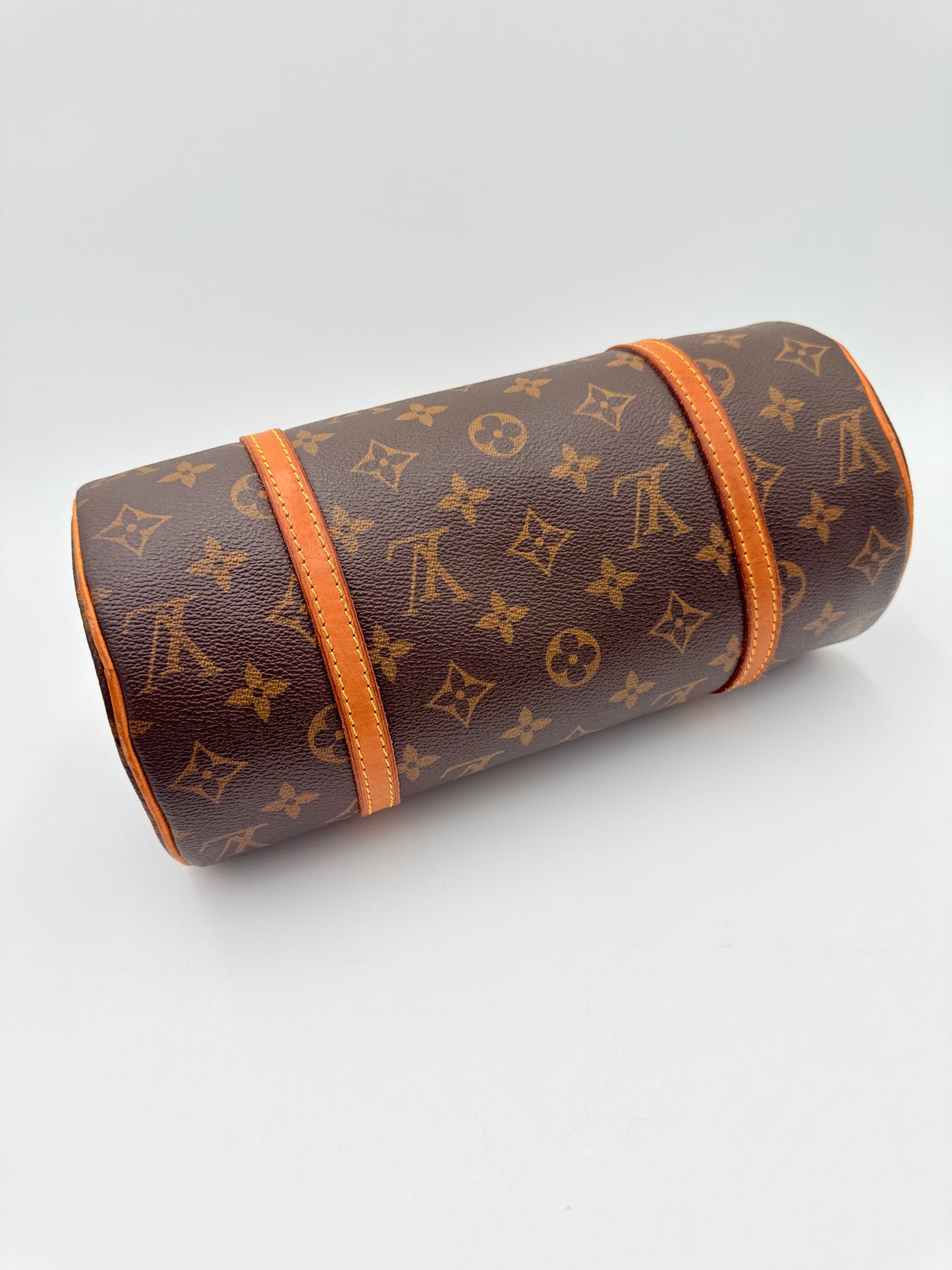 Handbag Luxury Designer By Louis Vuitton In Brown & Gold, Size:Medium