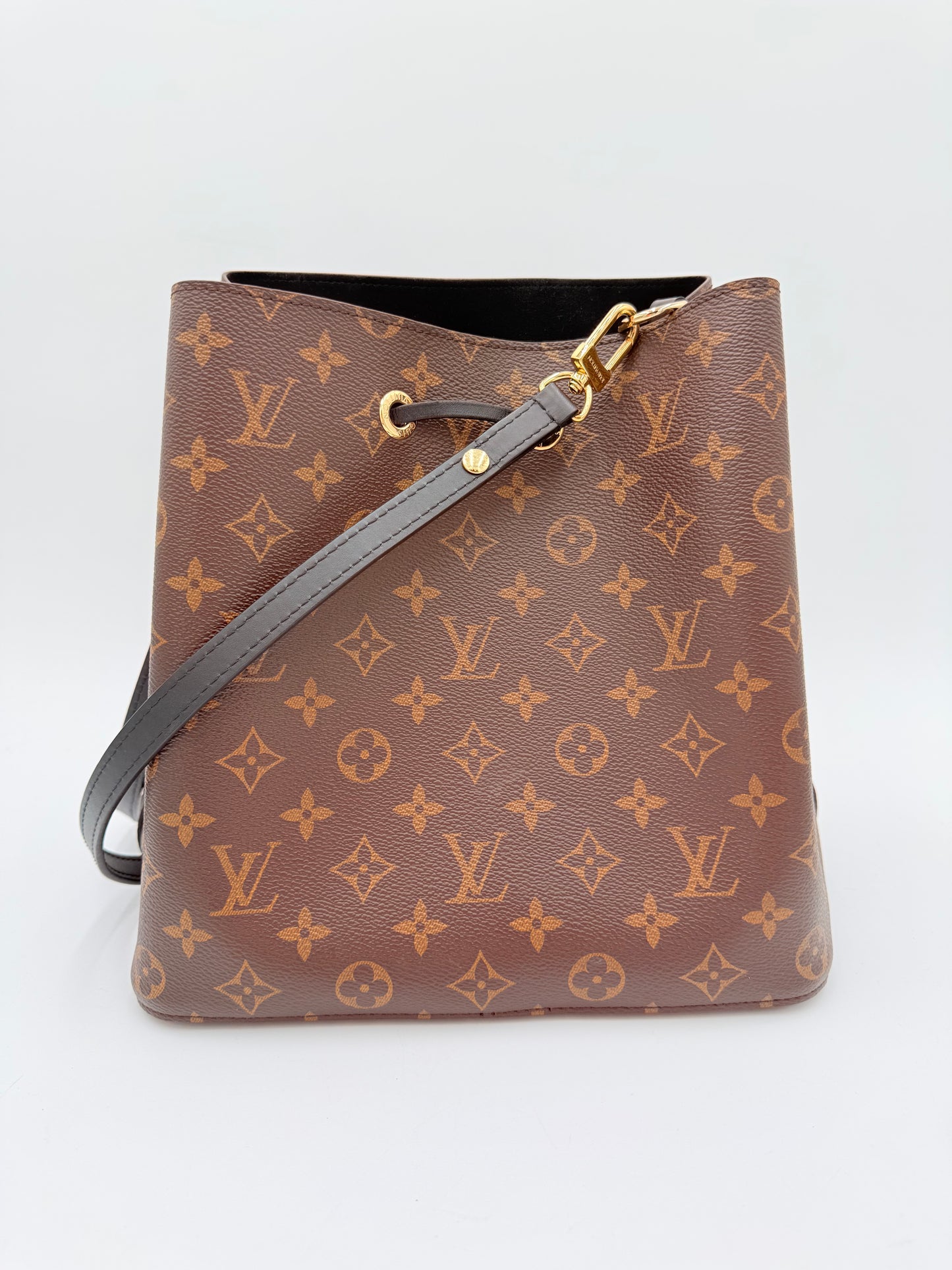 Crossbody Luxury Designer By Louis Vuitton In Black & Brown, Size:Medium