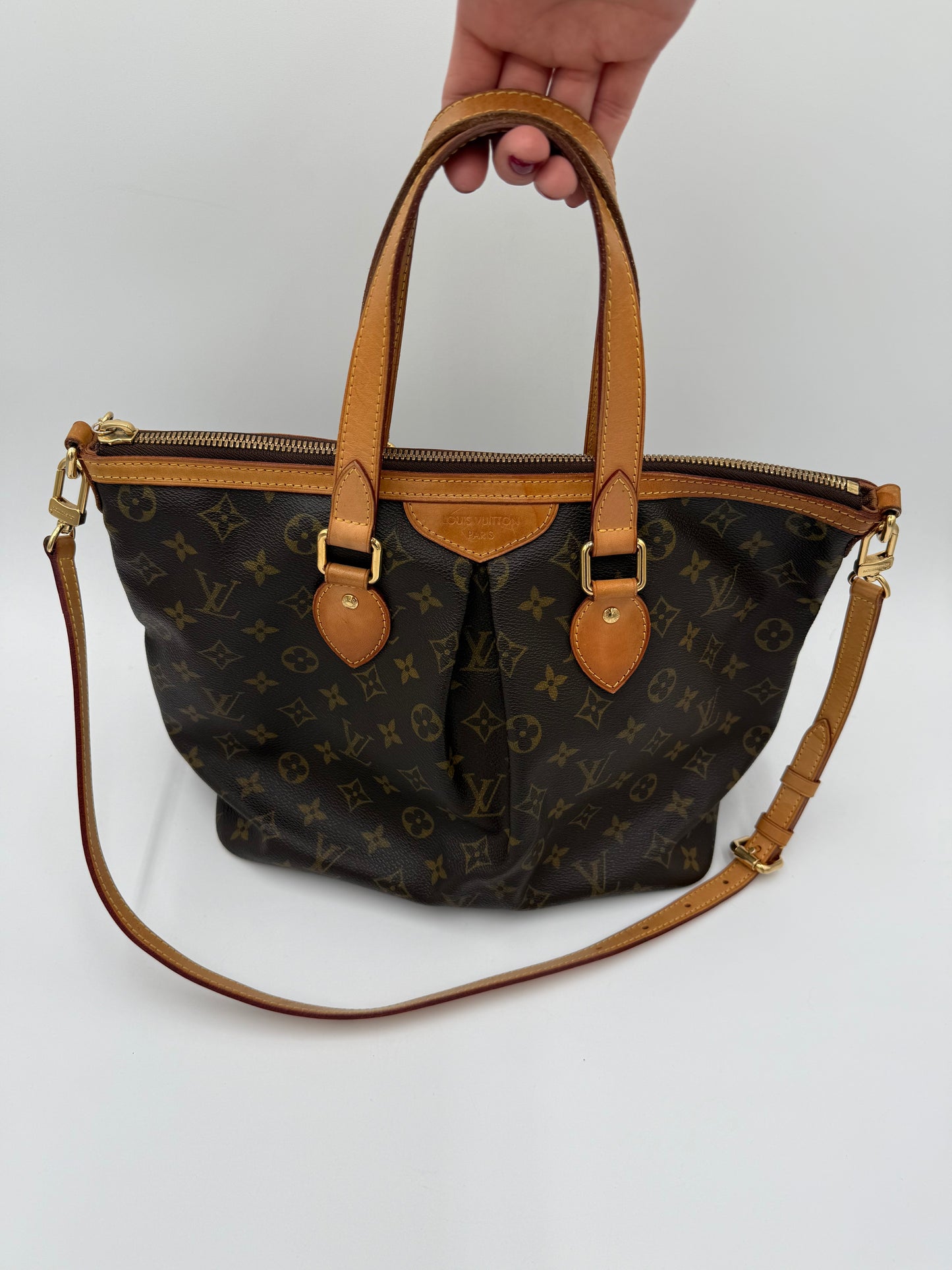 Handbag Luxury Designer By Louis Vuitton In Brown, Size:Medium
