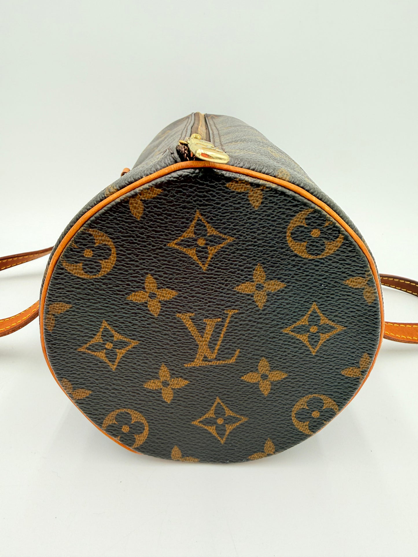 Handbag Luxury Designer By Louis Vuitton In Brown & Gold, Size:Medium