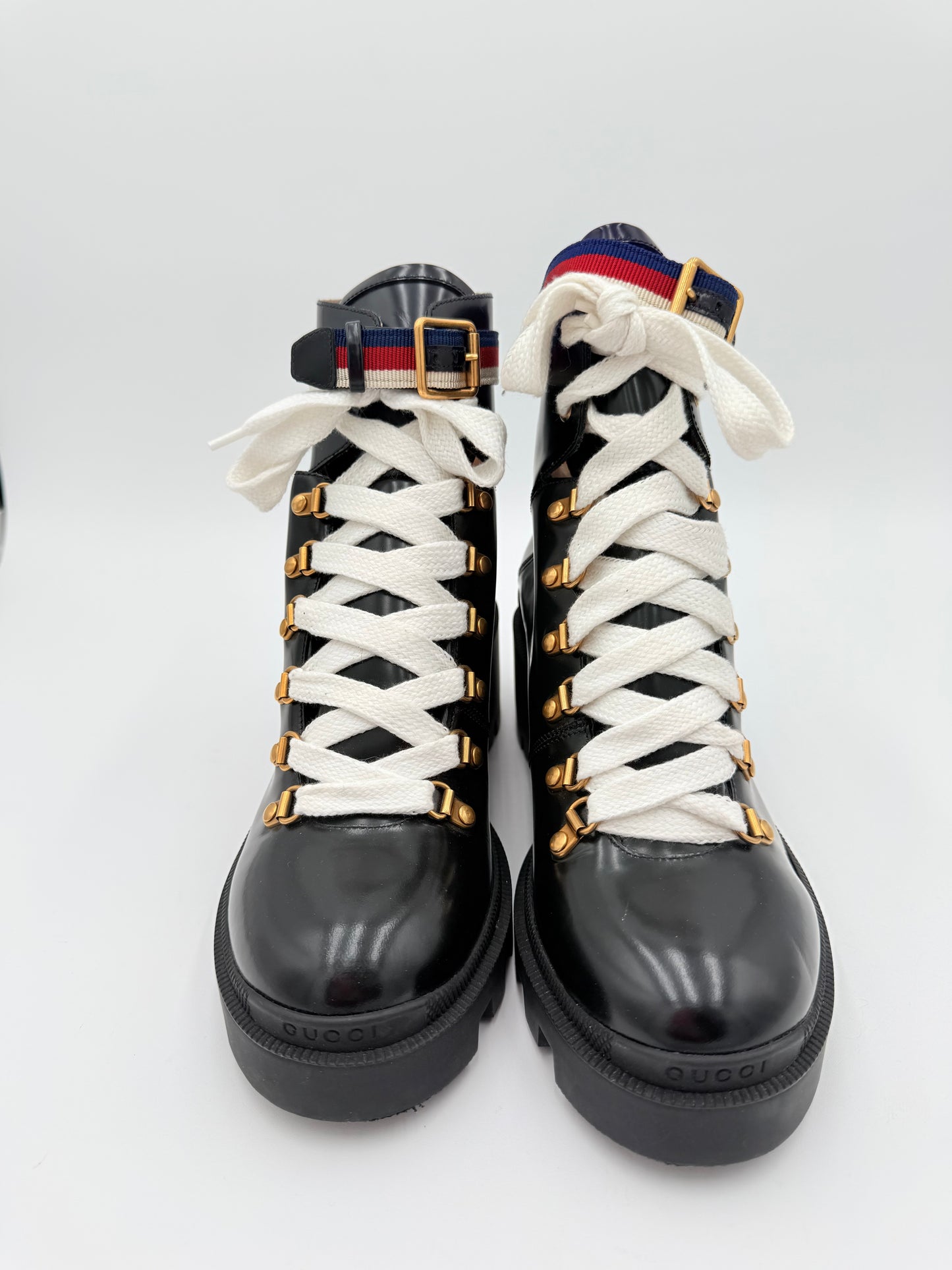 Boots Luxury Designer By Gucci In Black, Size:9.5