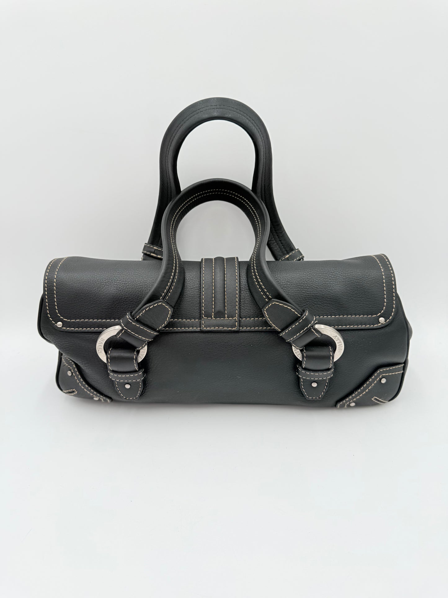 Handbag Leather By Bally, Size: Large