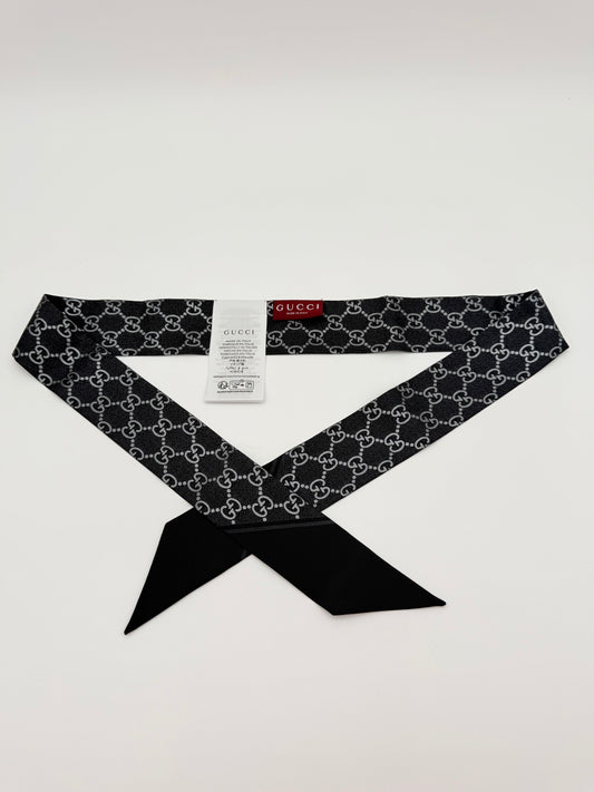 Scarf Luxury Designer By Gucci In Grey & Silver