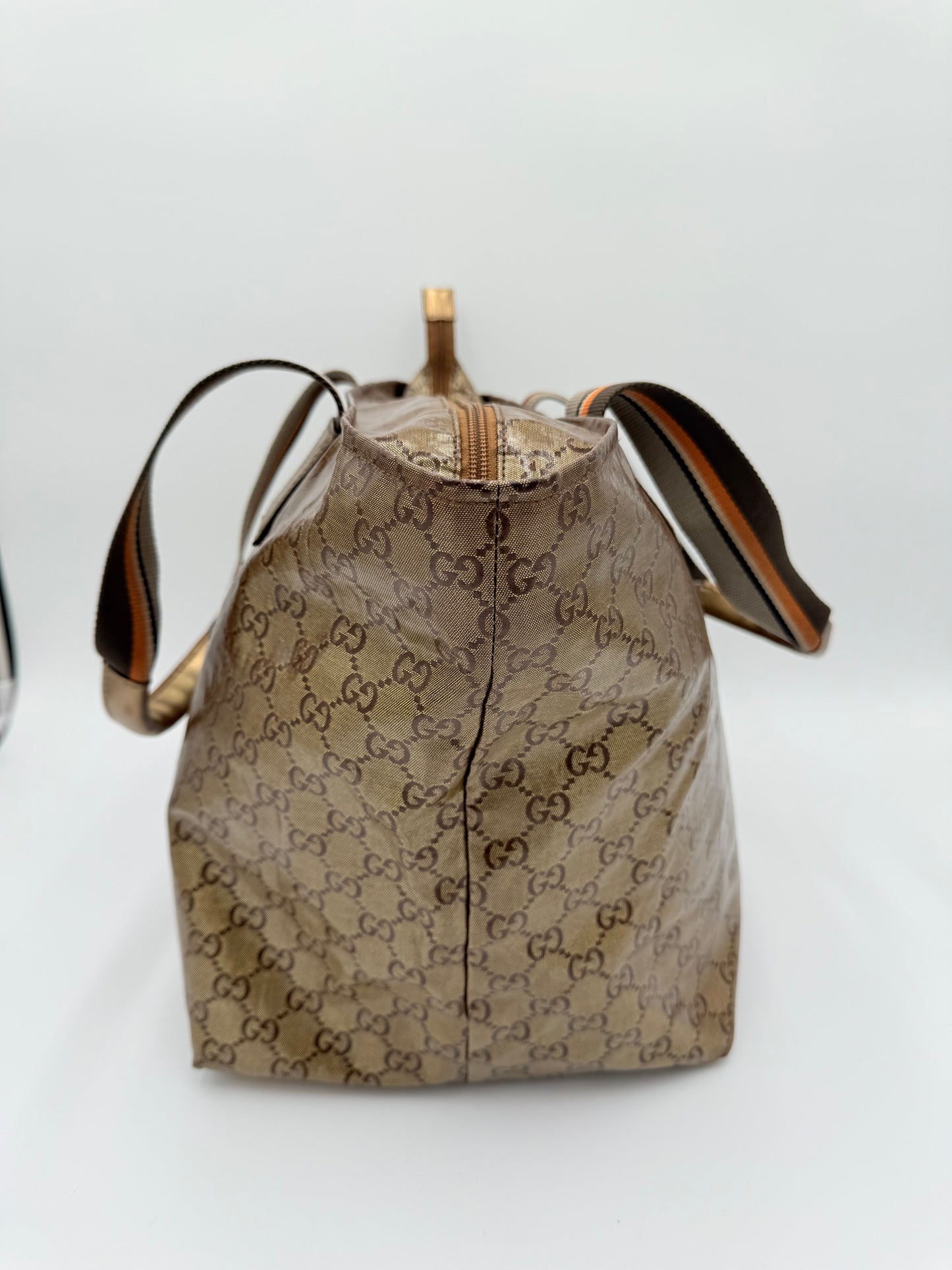 Tote Luxury Designer By Gucci In Gold, Size:Large