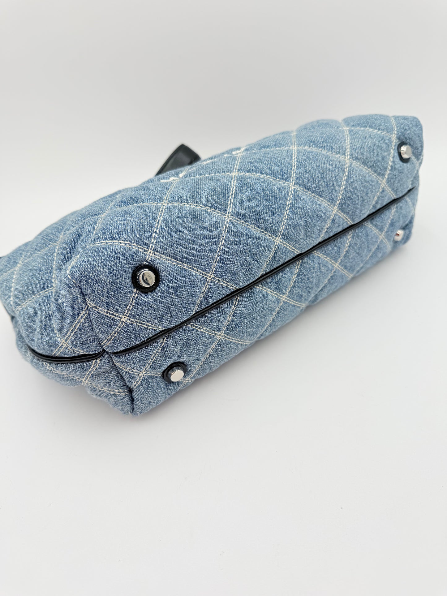 Handbag Luxury Designer By Marc Jacobs In Blue Denim, Size:Medium