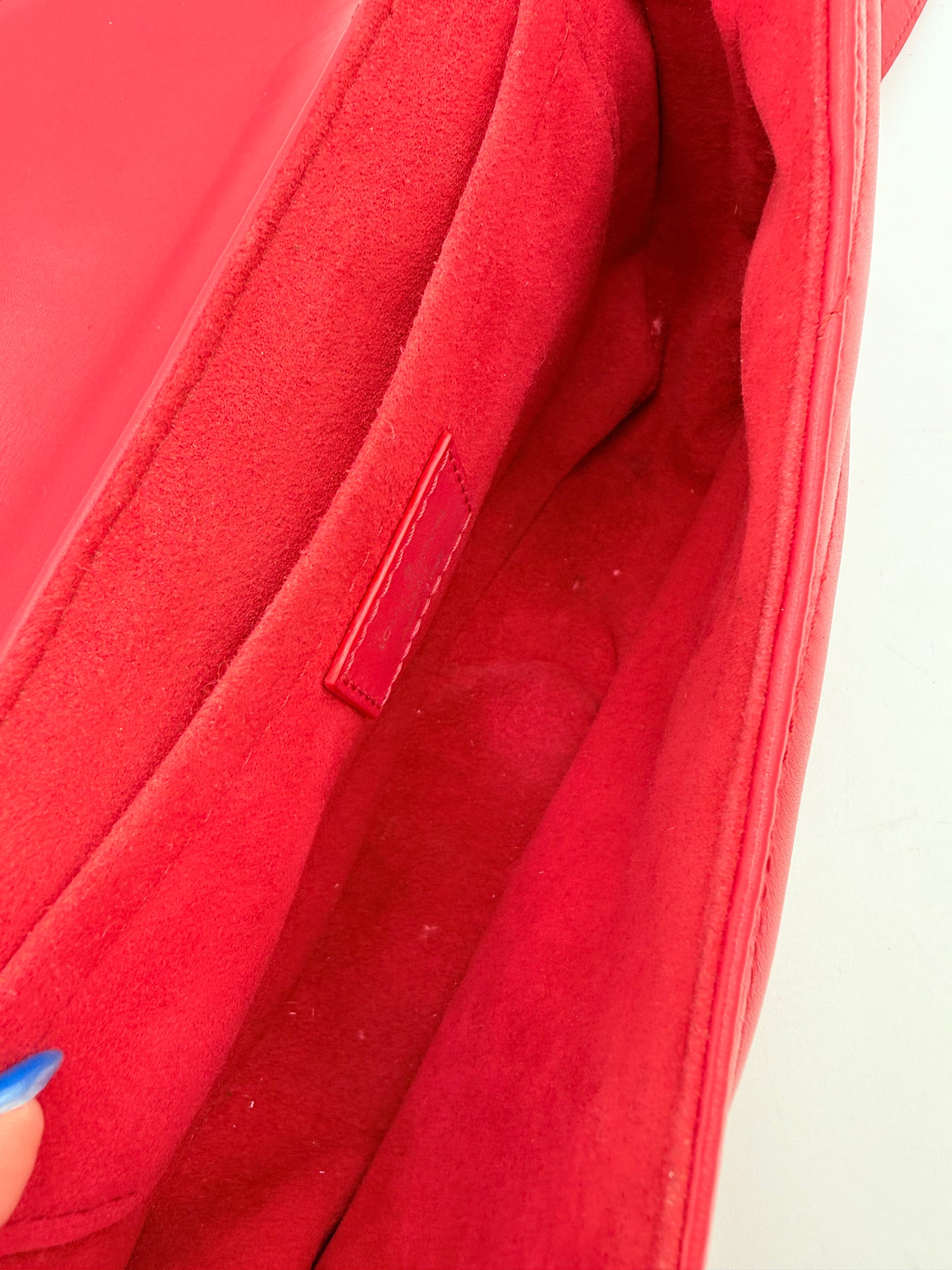 Handbag Luxury Designer By Louis Vuitton In Red, Size:Medium