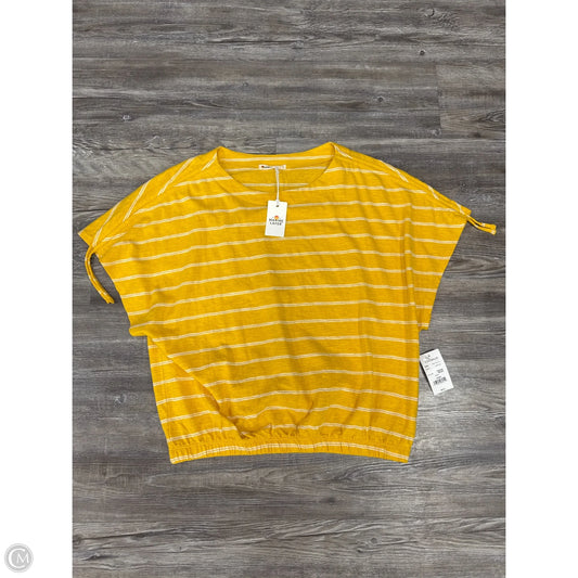 Top Short Sleeve By Marine Layer In Yellow, Size: L