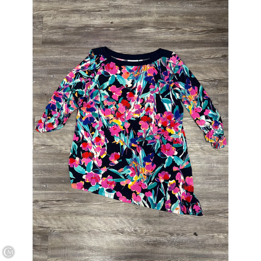Top 3/4 Sleeve By Susan Graver In Multi-colored, Size: L