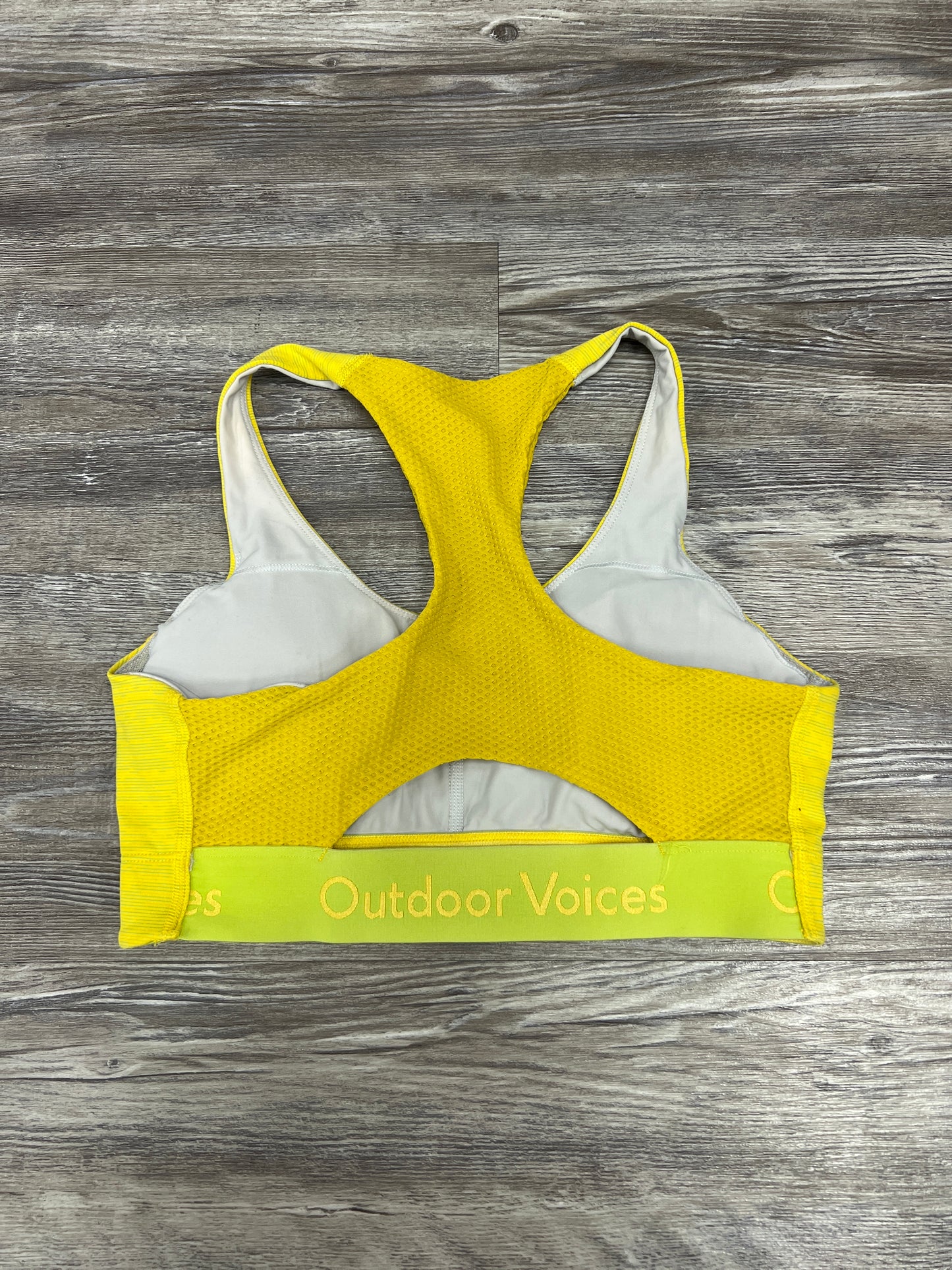 Yellow Athletic Bra Outdoor Voices, Size Xs