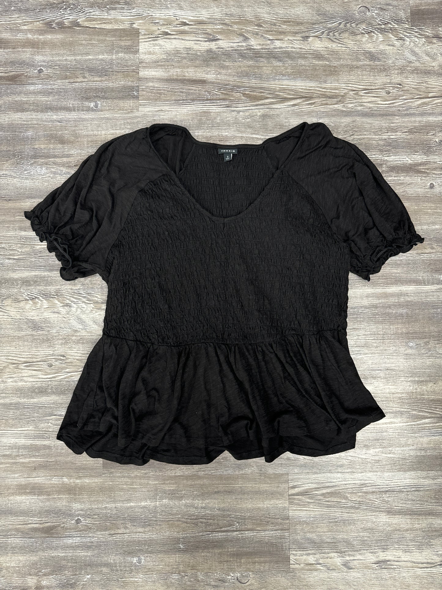 Black Top Short Sleeve Torrid, Size 3x