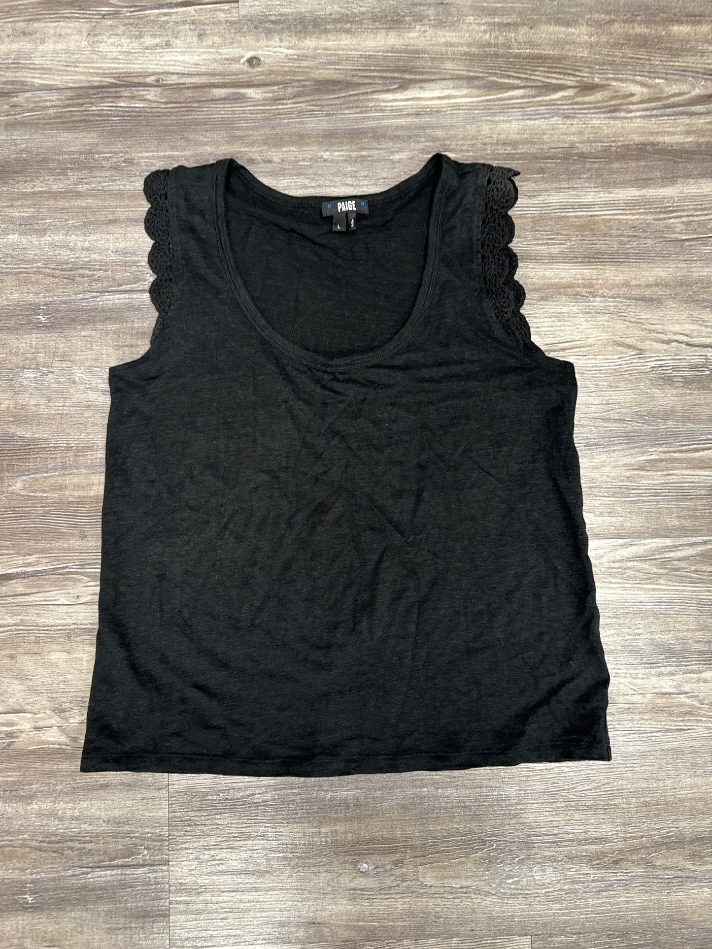 Top Sleeveless By Paige In Black, Size: L