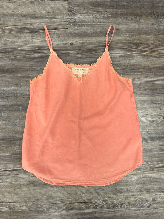 Top Sleeveless By Cloth & Stone In Orange, Size: S