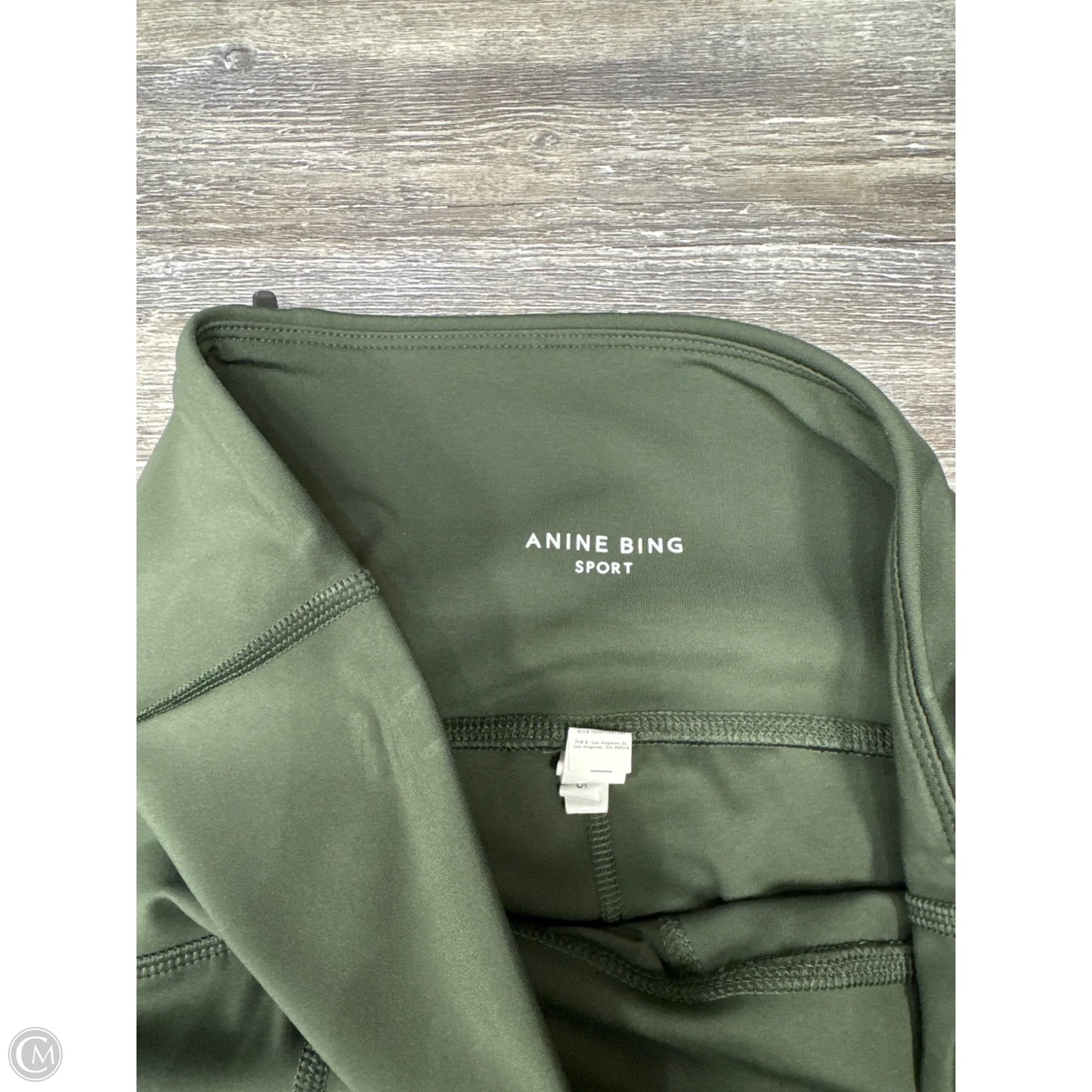Athletic Leggings By Anine Bing In Green & White, Size: M