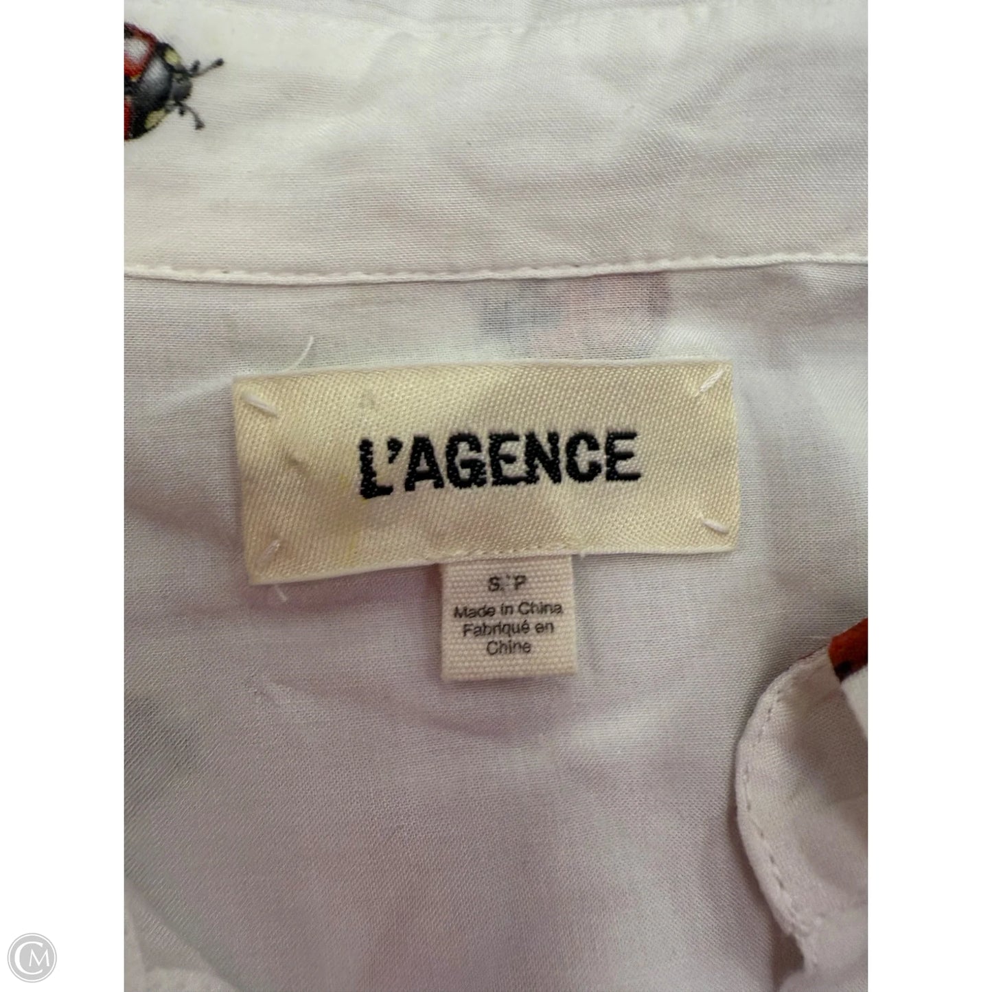 Top Long Sleeve By L Agence In White, Size: S