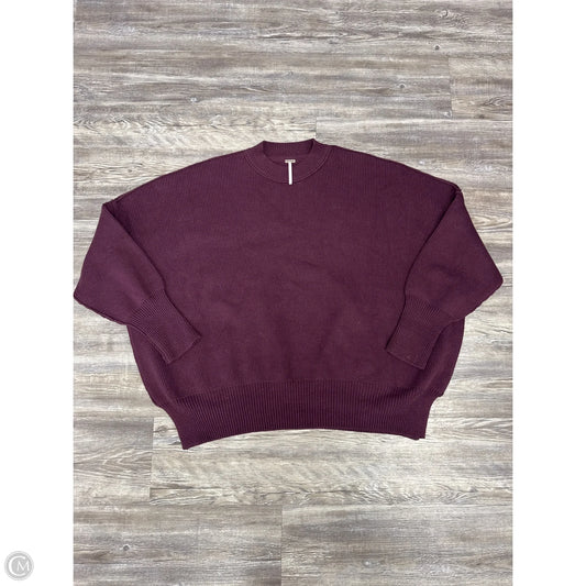 Sweater By Free People In Maroon, Size: Xs