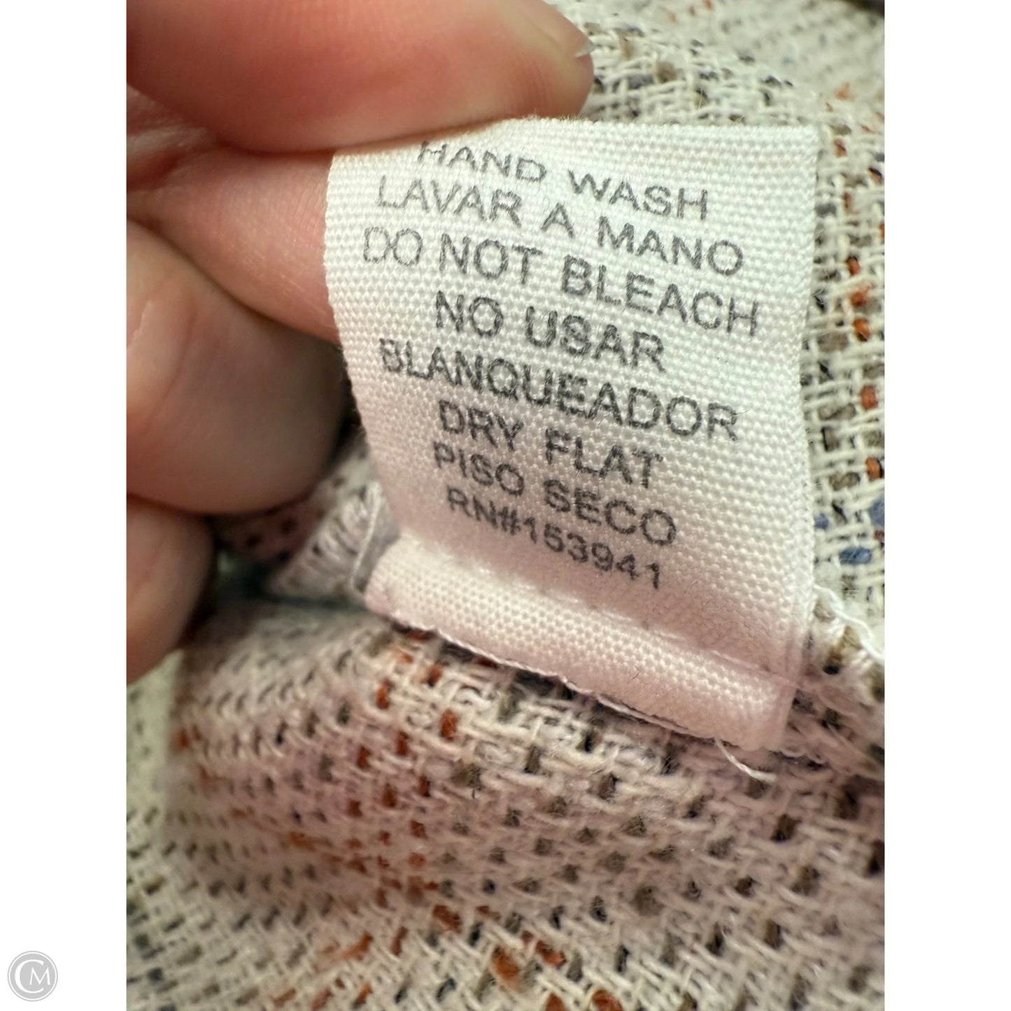 Coat Wool By Timing In Tan & White, Size: L