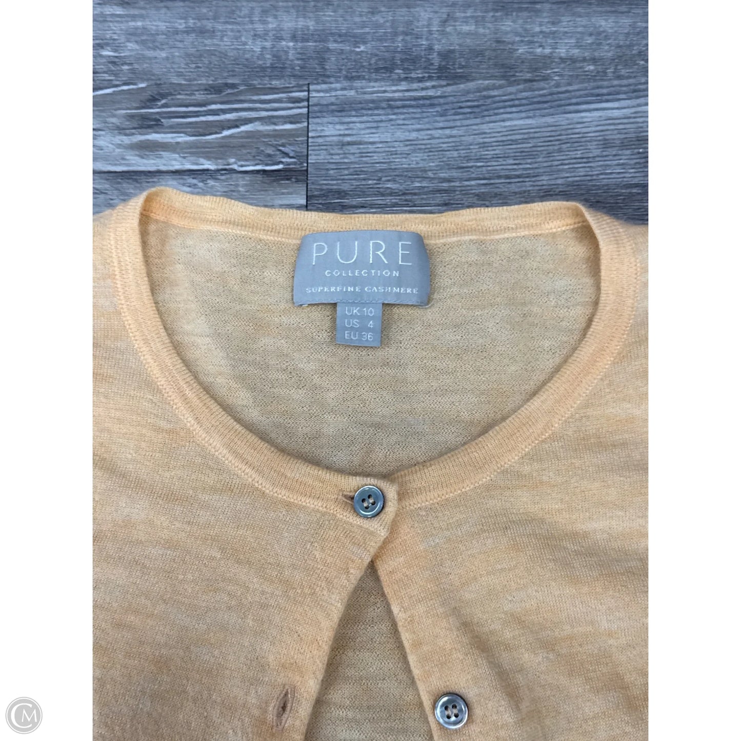 Cardigan Designer By Pure Collection In Orange, Size: S
