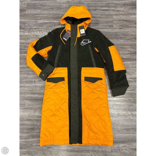 Coat Parka By Nike Apparel In Green & Orange, Size: S