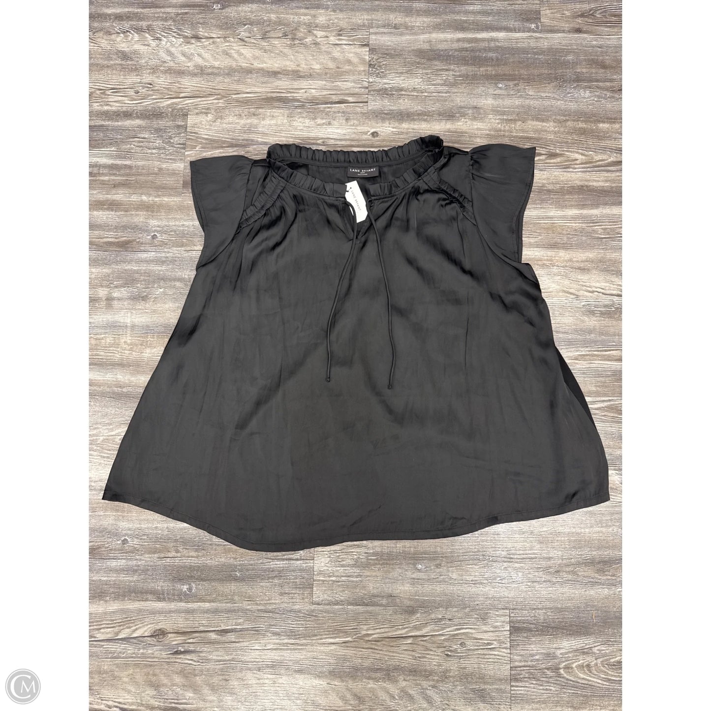 Top Short Sleeve By Lane Bryant In Black, Size: 4x