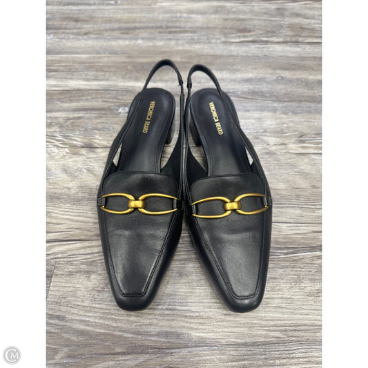 Shoes Designer By Veronica Beard In Black & Gold, Size: 8