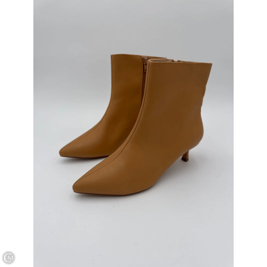 Boots Ankle Heels By Journee In Beige, Size: 8.5