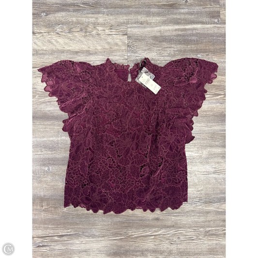 Top Short Sleeve By Anthropologie In Purple, Size: Xxs