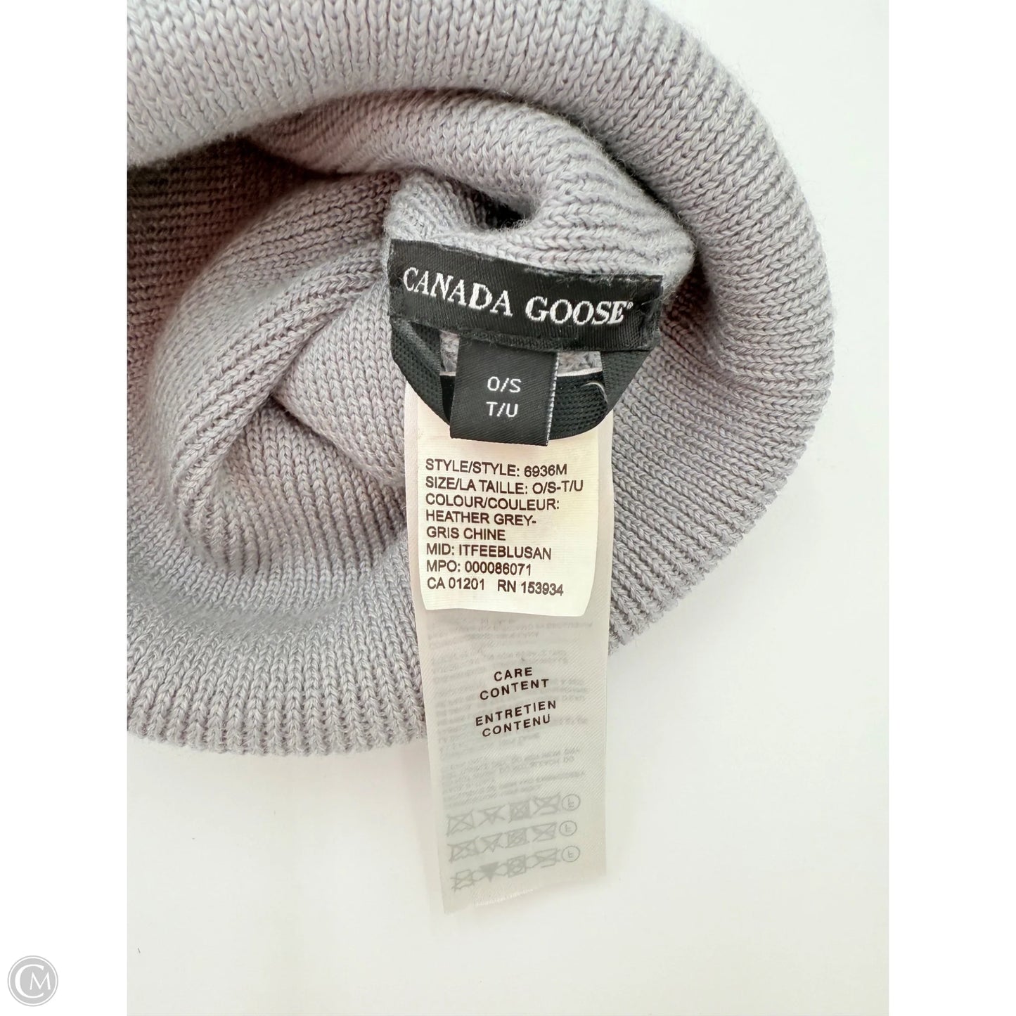 Hat Luxury Designer By Canada Goose In Grey, Size: Sp