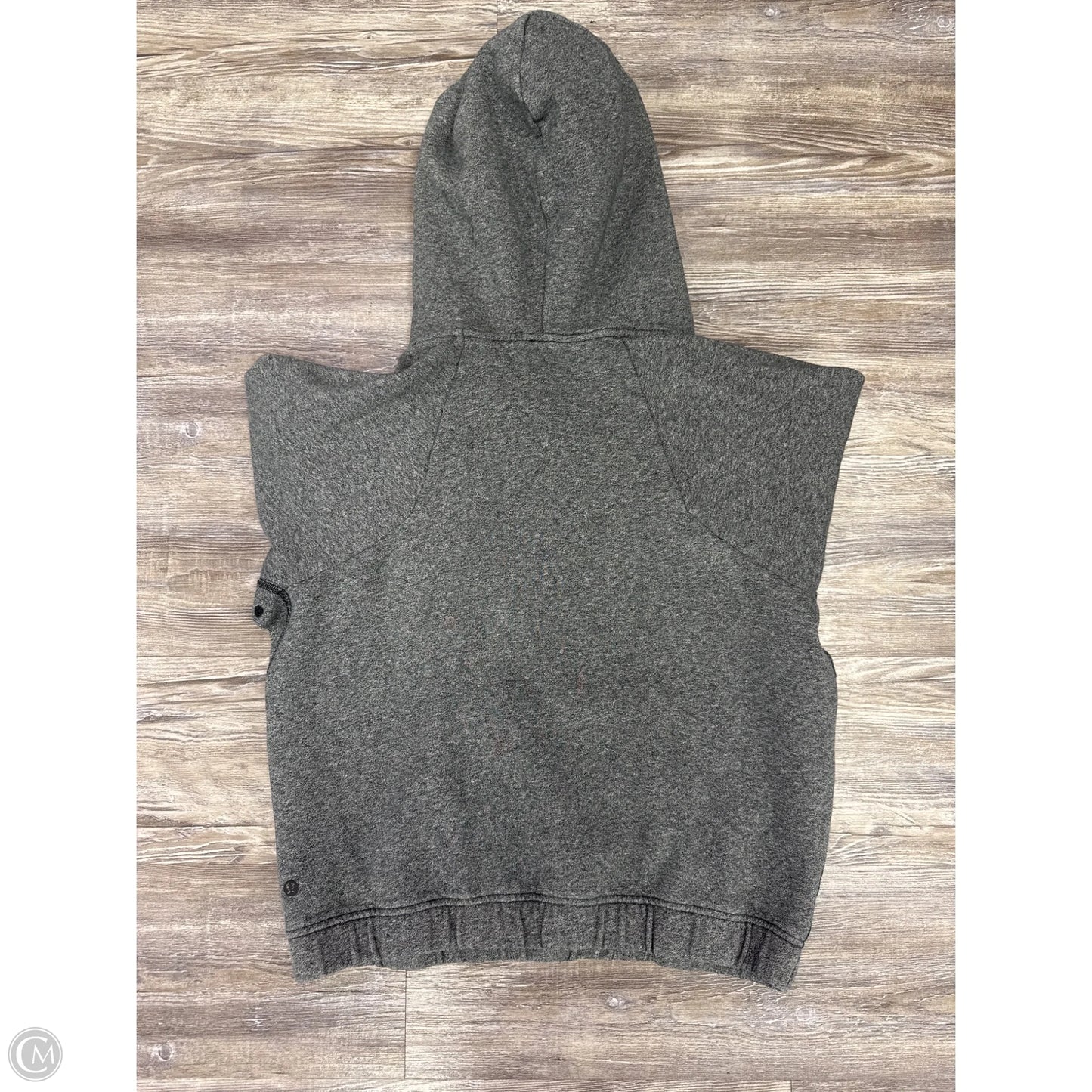 Athletic Sweatshirt Hoodie By Lululemon In Grey, Size: 6
