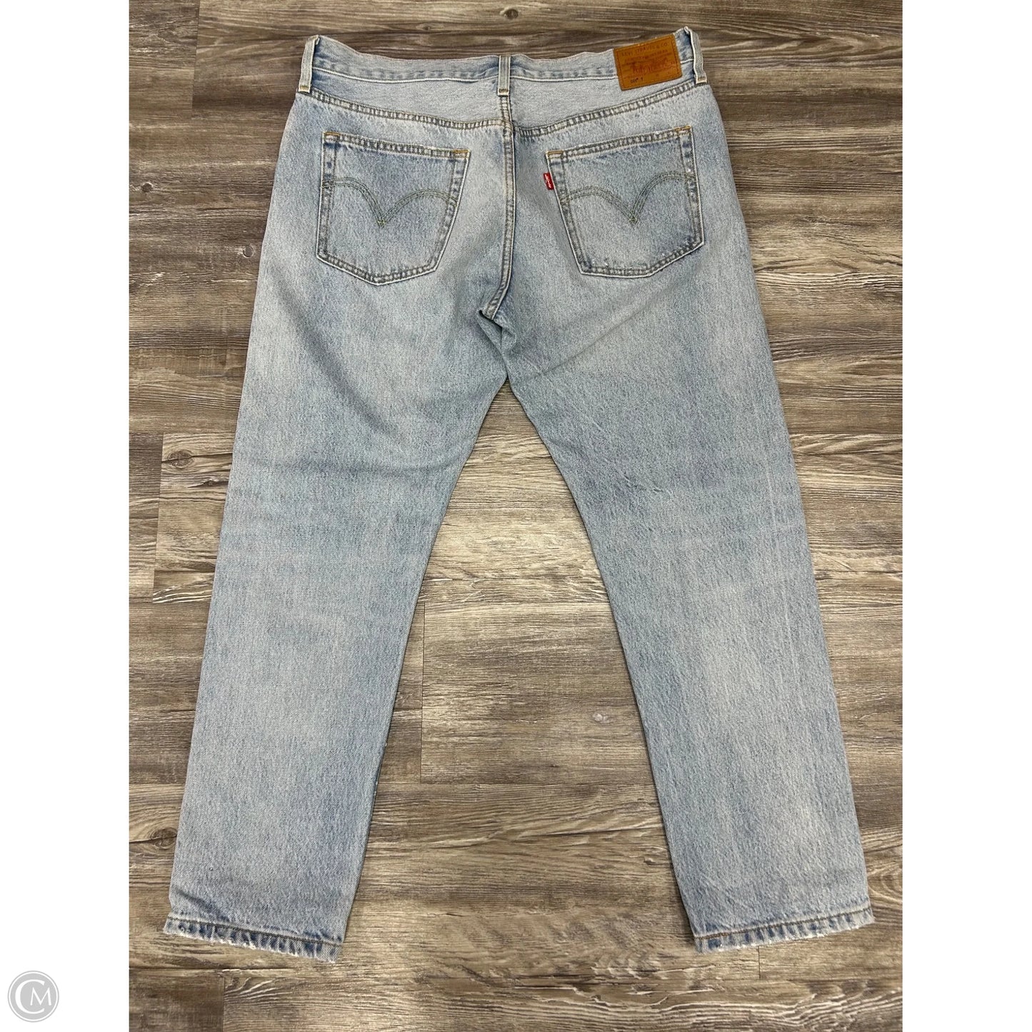 Jeans Straight By Levis In Blue Denim, Size: 12