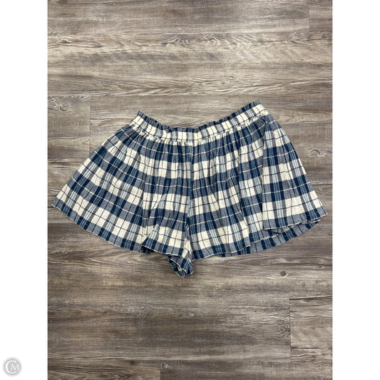Shorts Designer By Suzie Kondi In Blue & White, Size: L