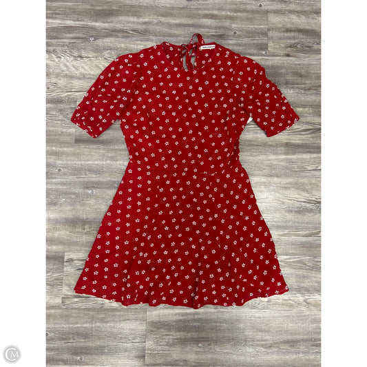 Dress Casual Midi By Reformation In Red & White, Size: M