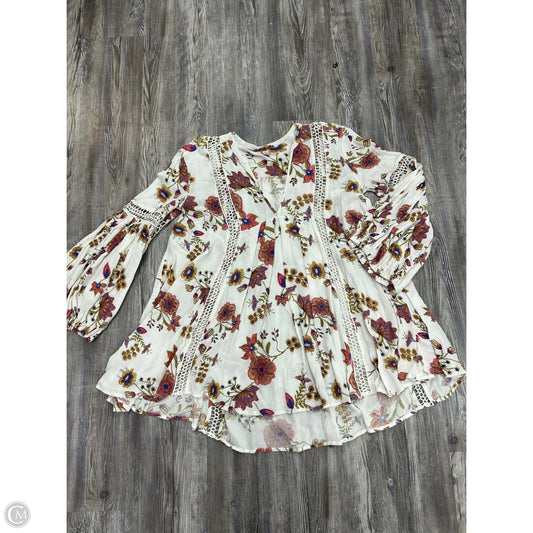 Tunic Long Sleeve By Free People In White, Size: S