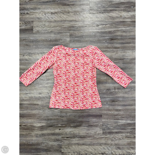 Top 3/4 Sleeve Basic By J Mclaughlin In Pink & Red, Size: Xs