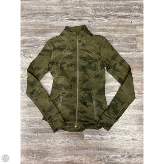 Athletic Jacket By Lululemon In Camouflage Print, Size: 4