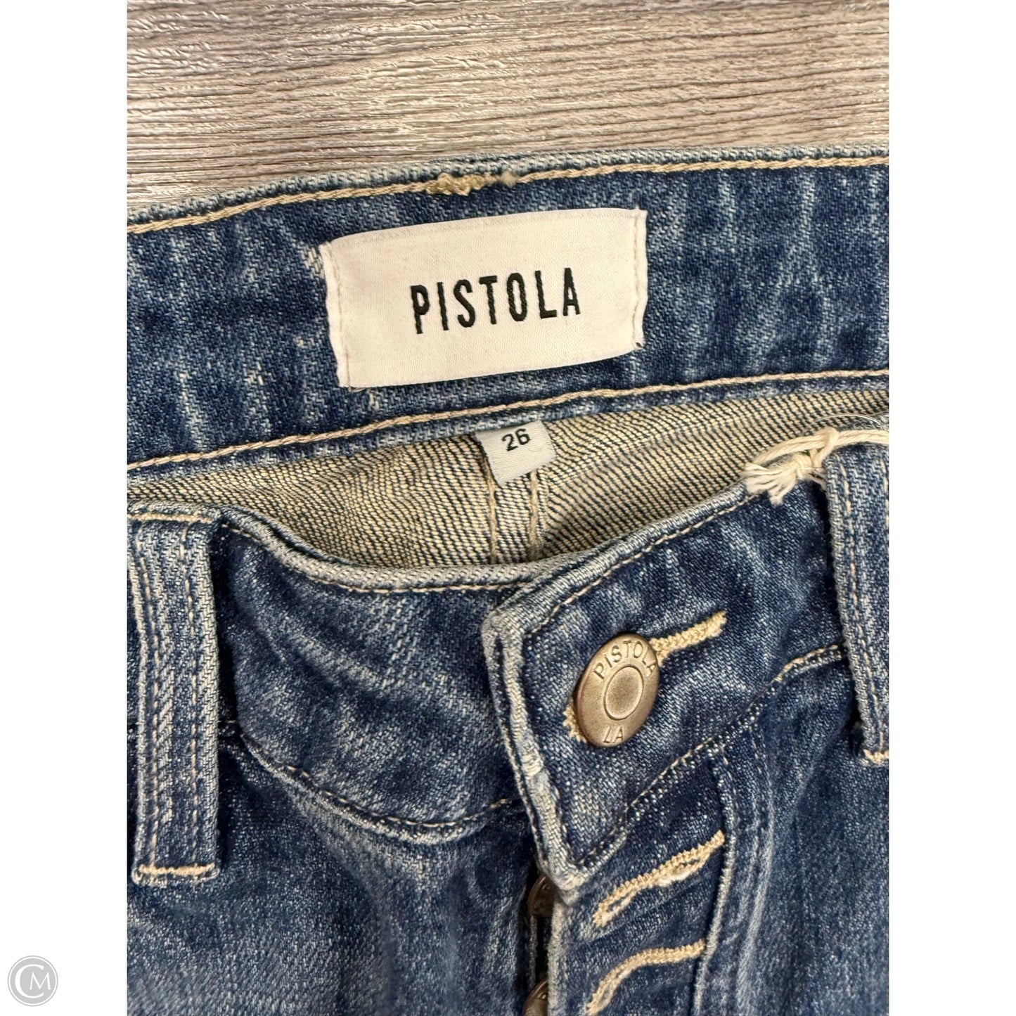 Jeans Straight By Pistola In Blue Denim, Size: 2