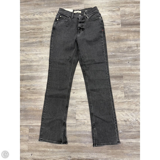 Jeans Straight By Warp+Weft In Black Denim, Size: 0