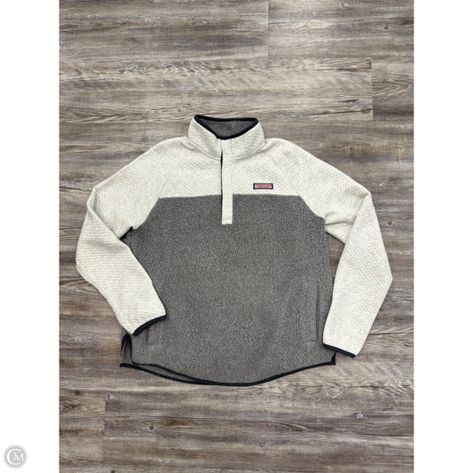 Jacket Fleece By Vineyard Vines In Grey, Size: M