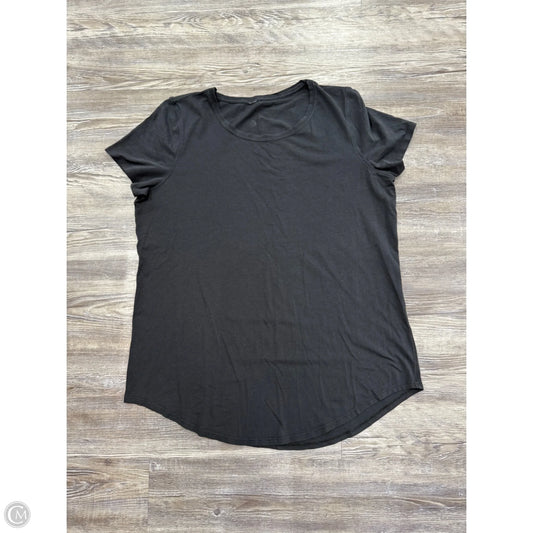 Athletic Top Short Sleeve By Lululemon In Black, Size: M