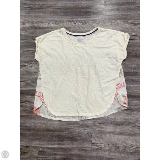 Top Short Sleeve By Pilcro In Tan, Size: M