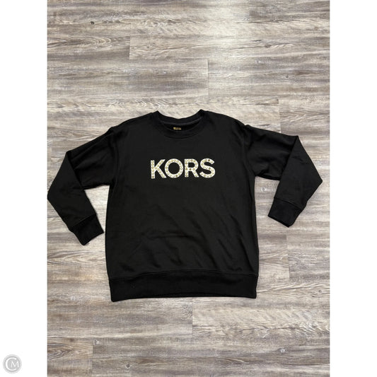 Sweatshirt Designer By Michael By Michael Kors In Black & Gold, Size: L