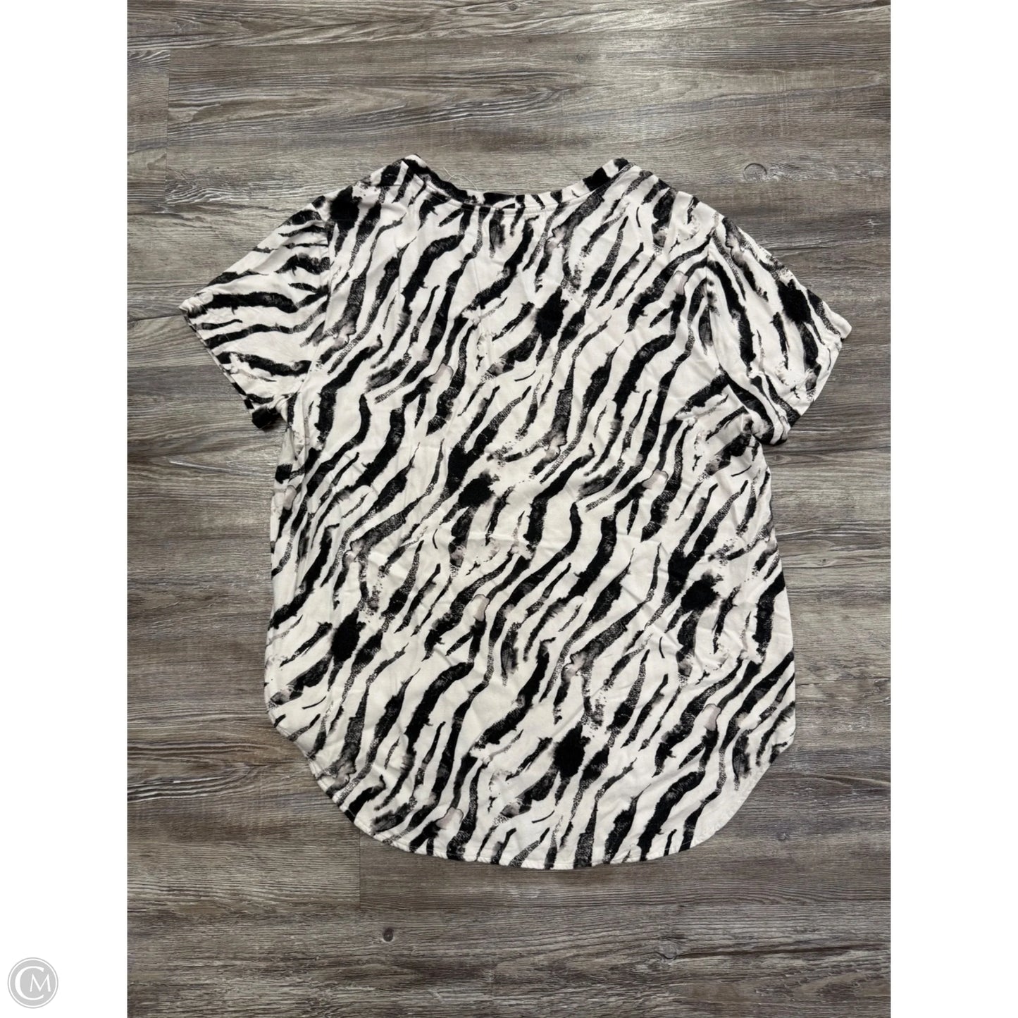 Top Short Sleeve By Cloth & Stone In White, Size: L