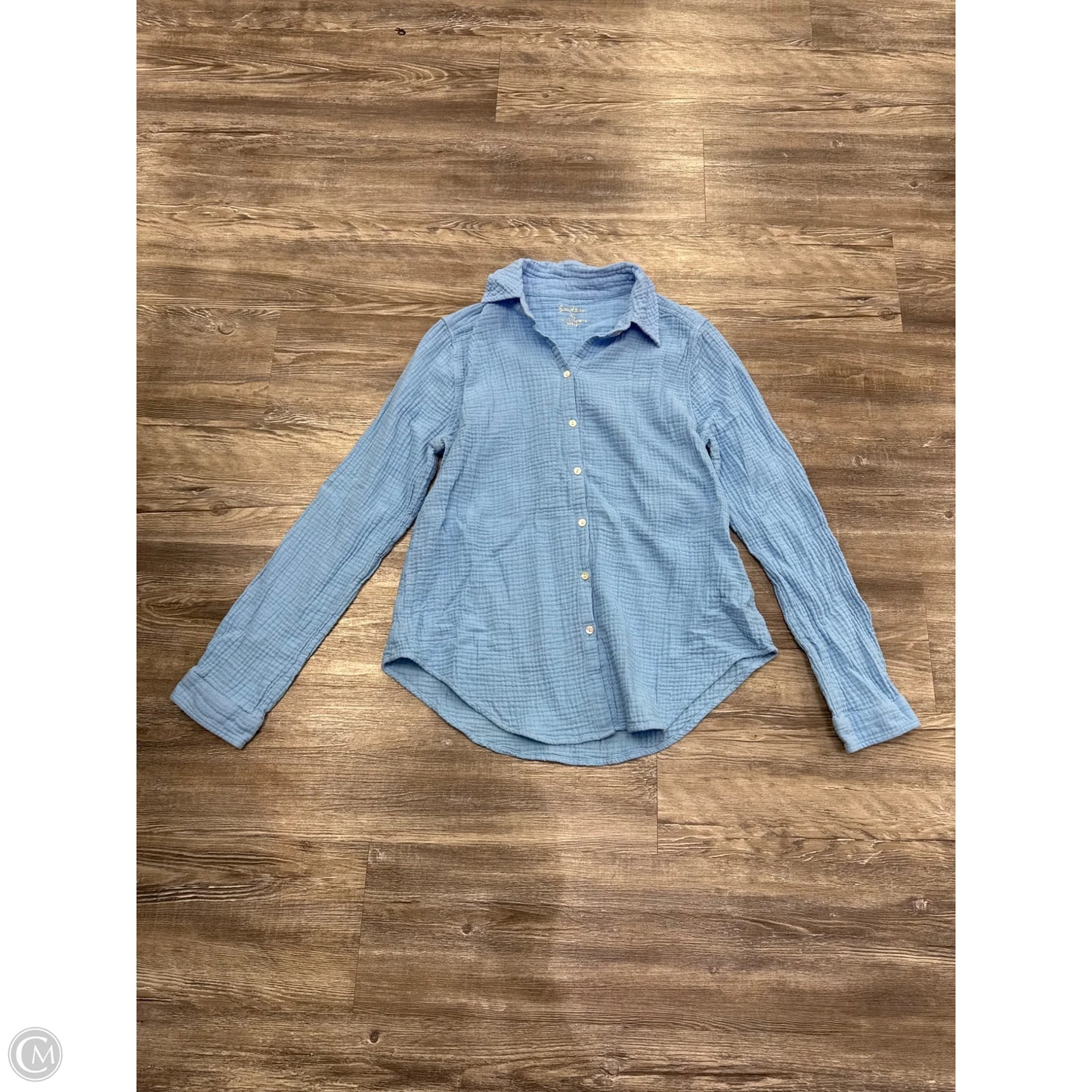 Top Long Sleeve Designer By Lilly Pulitzer In Blue, Size: M