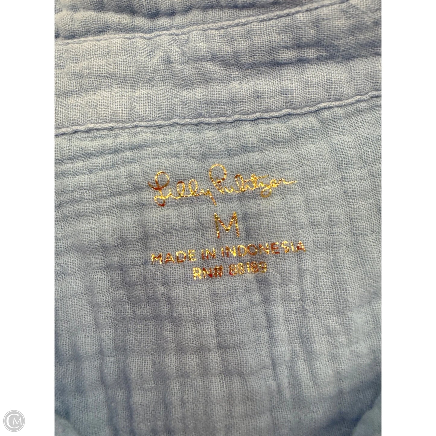 Top Long Sleeve Designer By Lilly Pulitzer In Blue, Size: M