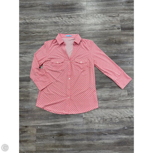Top 3/4 Sleeve By J Mclaughlin In Pink & White, Size: Xs